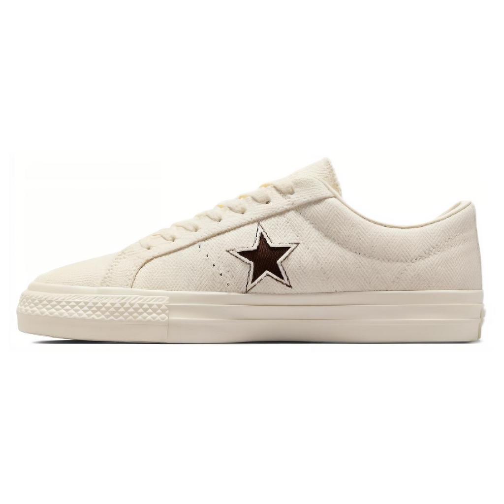 Converse One Star Pro Low Herringbone - Egret Unisex Sneakers Cream Fresh-Brew A06655C