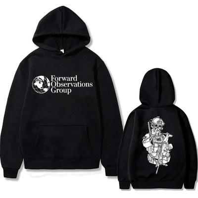 Gbrs Forward Observations Group Dubbelsidigt tryck Hoodie Död Skräck Dödskalle Grafik Huvtröjor Män Vintage Oversized Sweatshirts