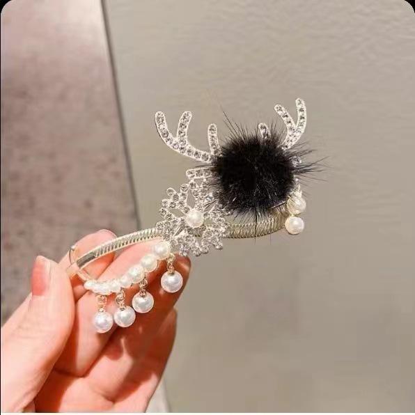 Elegant Reindeer Antler Hair Clip – Stylish Hair Accessory for High Ponytails