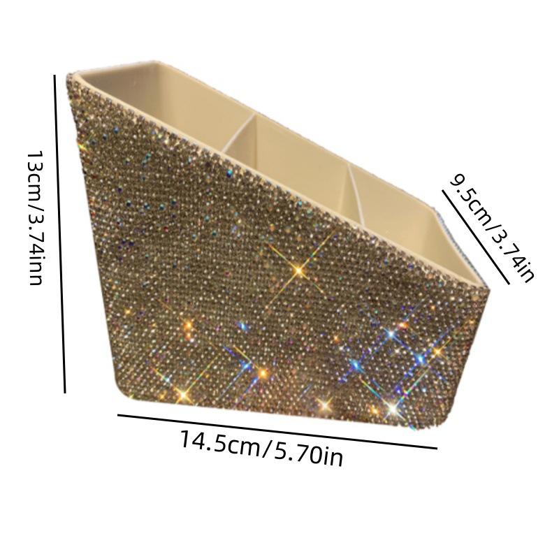 Elegant Diamond-Studded Desktop Storage Box for Living Room and Bedroom Cosmetics
