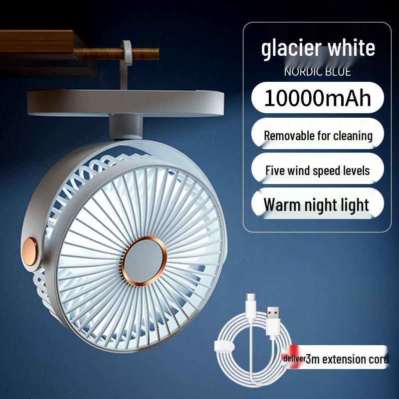 Compact Ultra-Quiet Ceiling Fan - Perfect for Dorms & Mosquito Nets