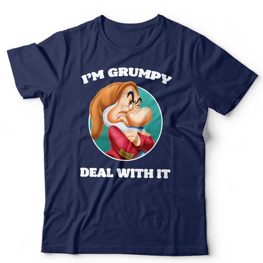 Grumpy Seven Dwarf Tshirt Unisex Kids Funny Cartoon Meme Fathers Day Gift Top S