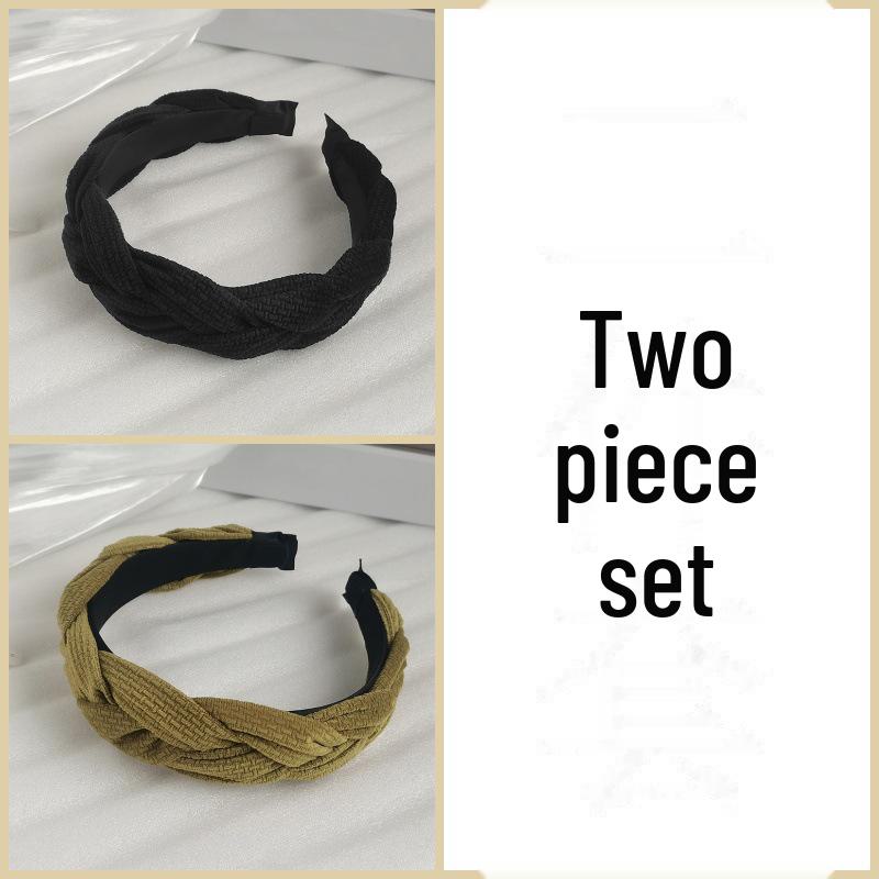 Women's Autumn & Winter Fashion Headband: Braided Fabric Hair Accessory