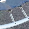 72PCS 13.5cm Steel Trampoline Spring,Silver Trampoline Springs Replacement Outer Diameter 2.8cm for Trampoline Maintenance