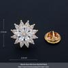 Elegant Zircon Sunflower Brooch: High-End Lapel Pin with Niche Anti-Exposure Button for Women