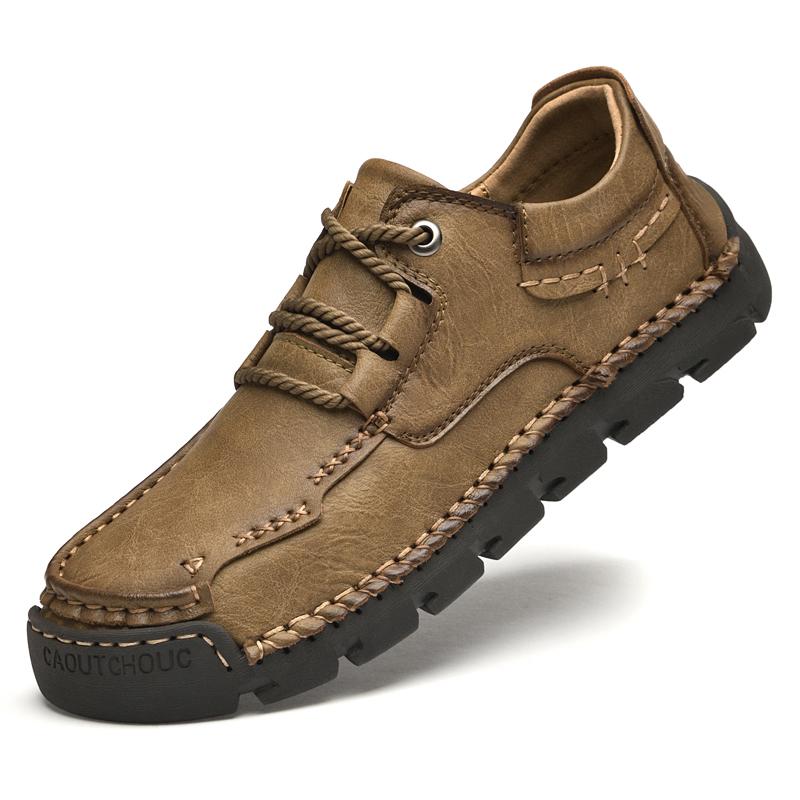 38-48 Herren Übergröße Einfache und Modische Lässige Lederschuhe Outdoor Low Cut Wanderschuhe