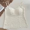 Spicy Girl Style French Style Lace Camisole Sleeveless Fishbone Lace Corset Slim Fit Flower Suspender Vest Spring Summer