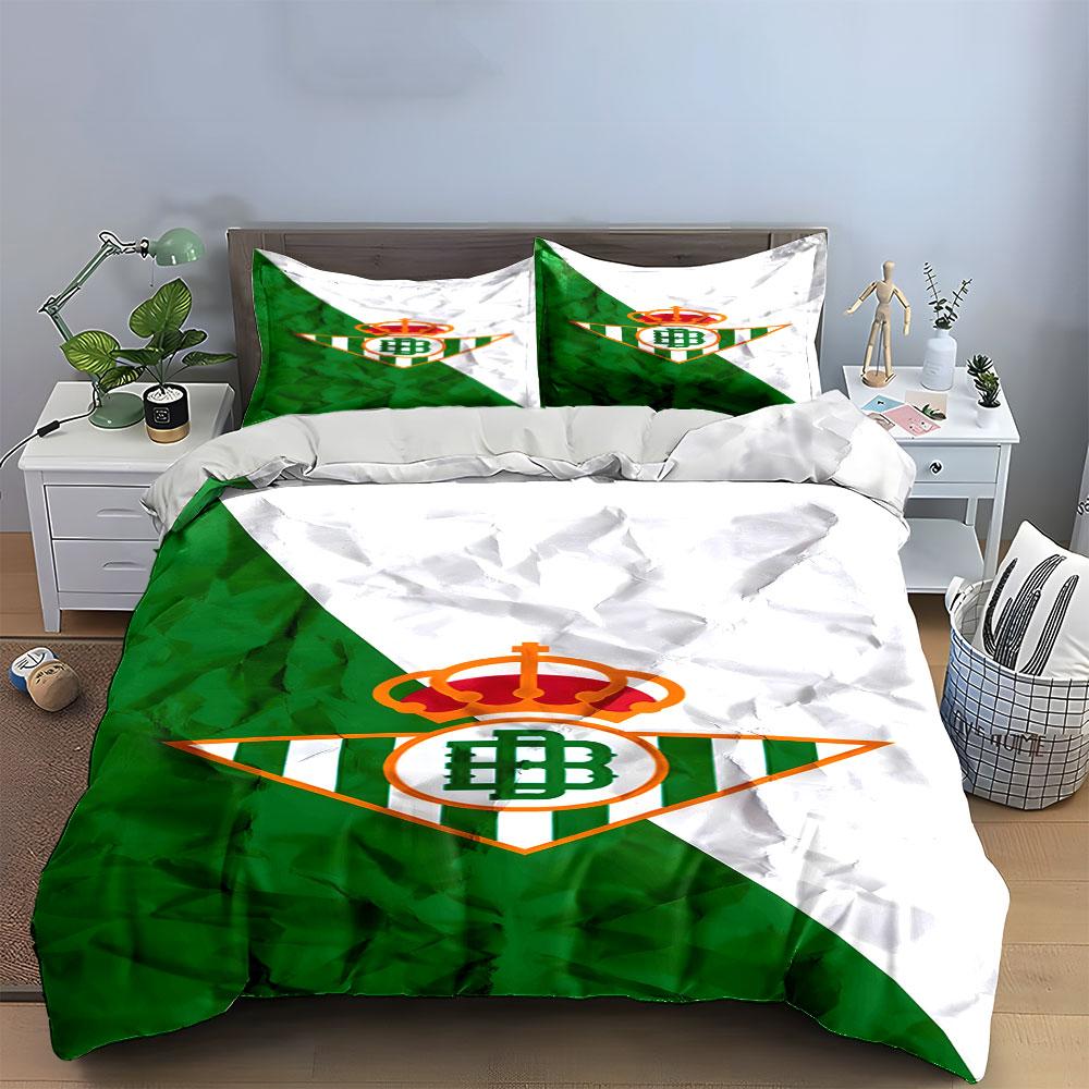 Green triangles, Betis logo. Bedding sets Duvet cover sets Duvet covers Pillowcases(1 * Duvet Cover 2 * Pillowcases without duvet insert)