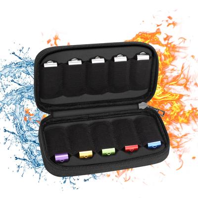 [Fireproof Design] Caphill USB Flash Drive Case, Holds 10 USB Flash Drives, Compact, Small, Waterproof, Portable USB Storage Case, Flash Drive