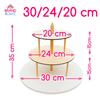 3-Tiered Cake Stand 30/22/16 Brand4Cake