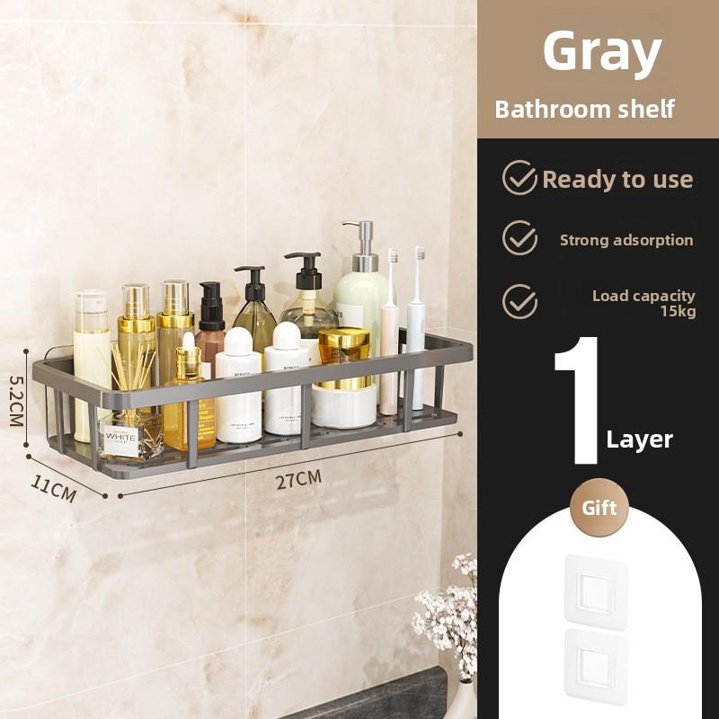 Bathroom Rack No Punching Wall-mounted Toilet Rack Sanitary Products Storage Rack Nail-free Storage Rack
