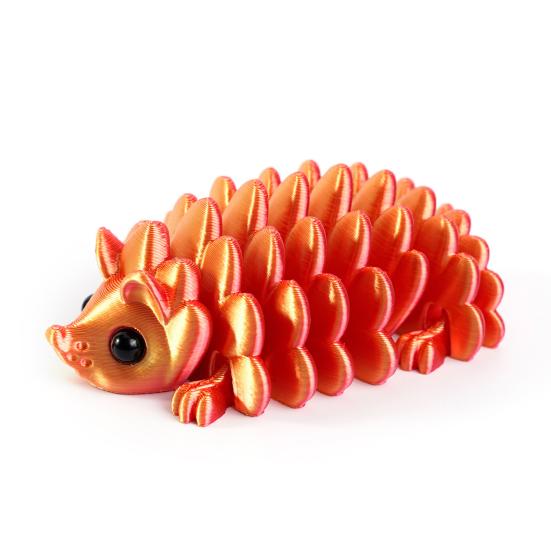 3D Printed Pinecone Hedgehog Figurine Movable Joints Hedgehog Stress Relief Fidget Toy Home Office Desktop Decoration Ornament красный