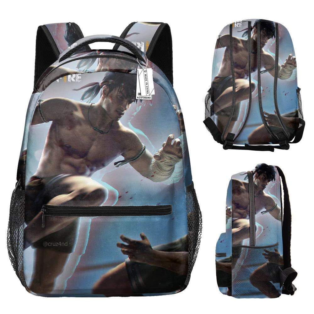 Harajuku Kpop Youthful Novelty School Bags Unisex Free Fire Travel Bags 3D Print Oxford Waterproof Notebook Shoulder Backpacks