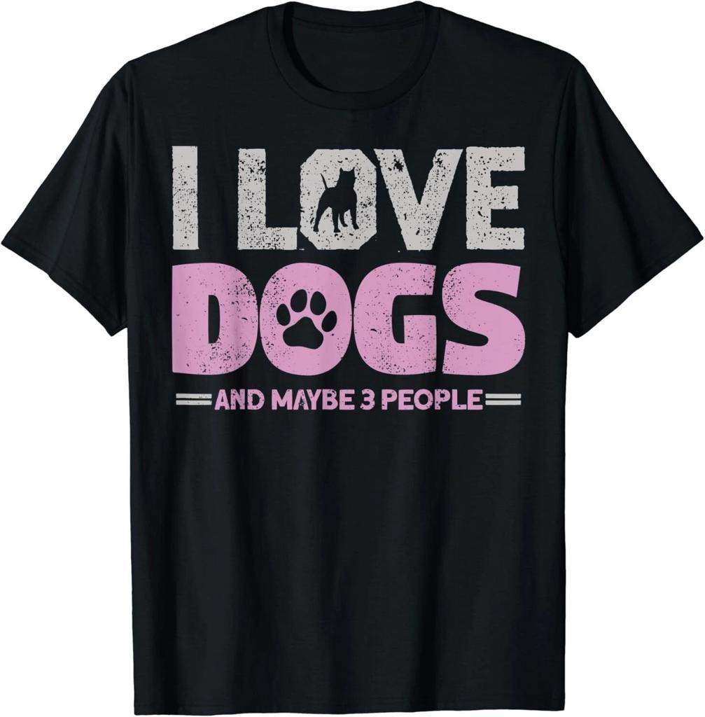 Dog Pet I Like Dogs & 3 People Funny Dog Owner Gift Unisex T-Shirt
