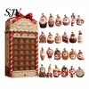 Balcony Hanging Pendant Heritage Acrylic Advent Calendar, Decorative Ornament, Durable Lightweight Christmas Calendar Blind Box for Home Bedroom