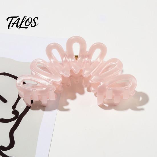 Stylish Hair Accessory Back Head Shark Clip, Large Hollow Petal Shape Claw, Bun Holder Claw For Commuting Accessory, Size Shower Clip for Thick