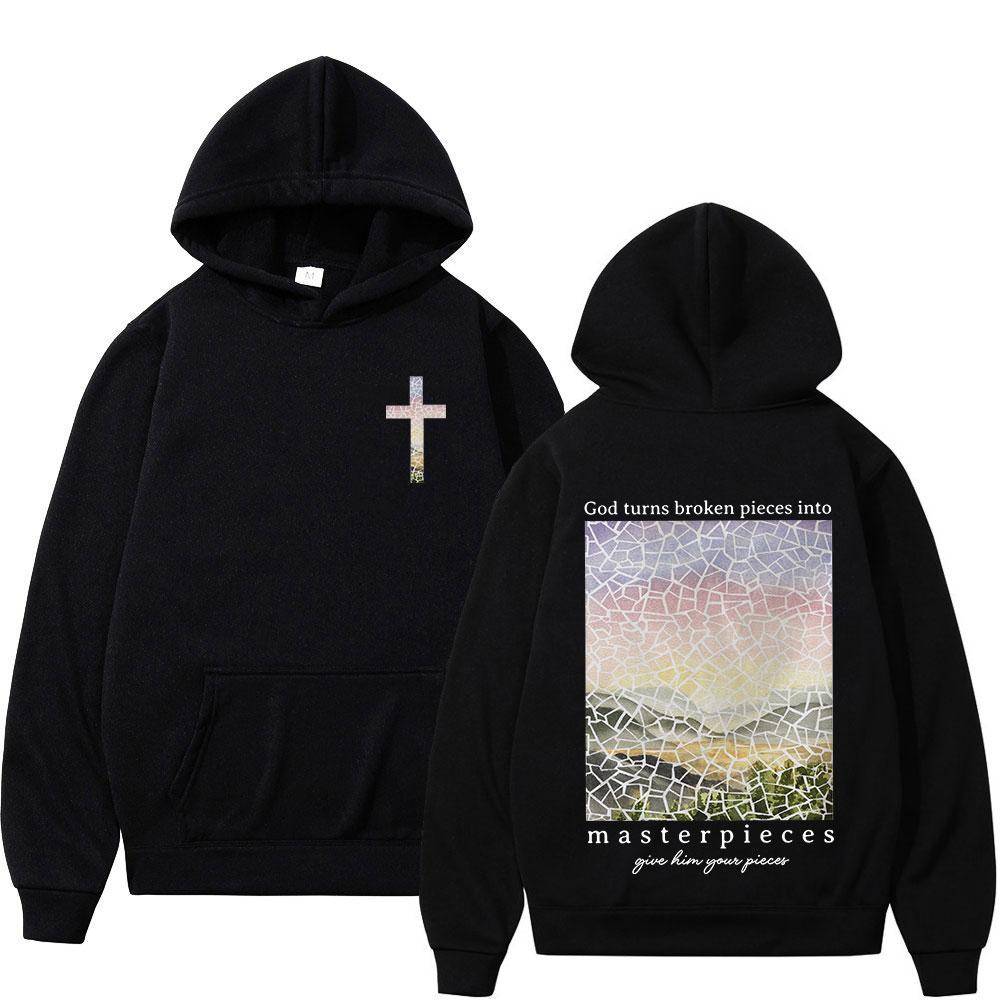 Christian Jesus Faith Over Fear Bible Verse Hoodies Men's Women High Quality Sweatshirts Fashion Vintage Pullovers Streetwear