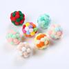 6pcs/set Cat Toys Cat Plush Ball Toy Pet Elastic Bell Ball Self Hi Ball Playing Cat Colorful Woolen Ball