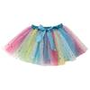 Children's Fashion Bow Sequin Tulle Elastic Waist Short Skirt