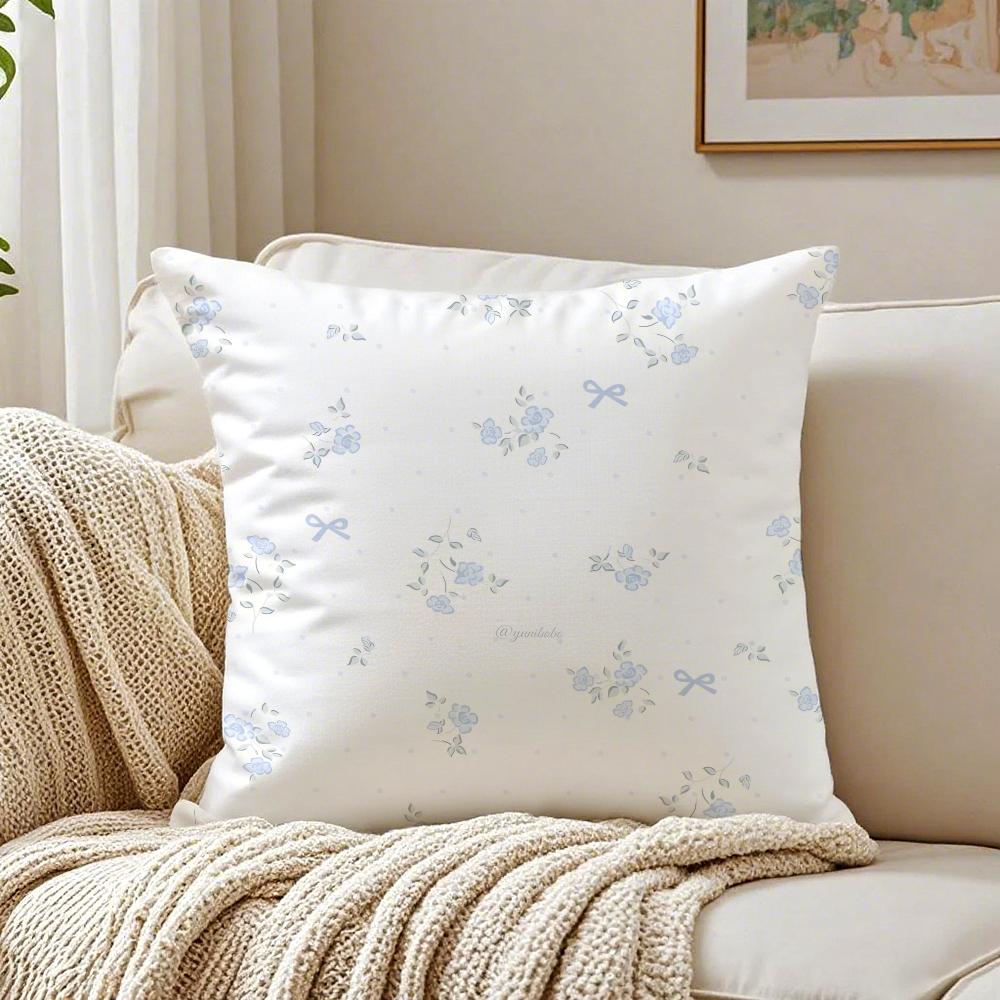 Elegant Flowers With Artistic Patterns Cushion Cover Pillowcase Anti-Dustmite Living Room Sofa Decor Cushion Room