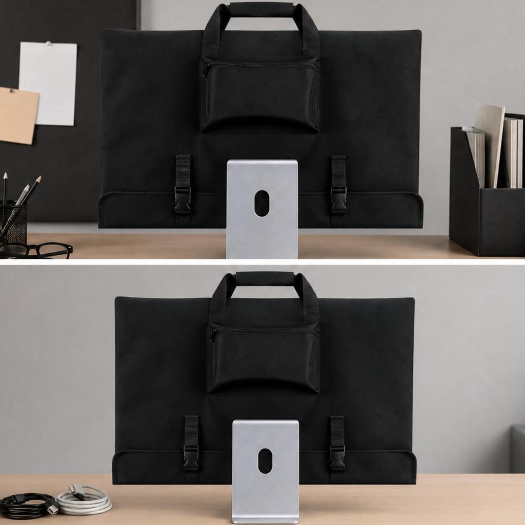 Integrated PC Carrying Sleeve with Compartments Adjustable Storage Bag Padded