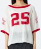 ANDTHEOTHER Oversized Round Neck Short Sleeve Knit Red