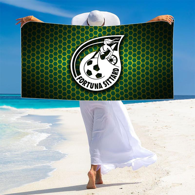 Fortuna Sittard Print Beach Towel, Large Soft Quick Dry Towel for Beach Camping Swimming