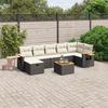 VidaXL Garden Lounge Set with Cushions 8 Pcs, Patio Sofas, Patio Furniture Set, Outdoor Furniture, Black 3265536