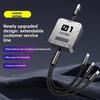 Universal 100w Fast Charging 3in1 Data Cable With Telescopic Design For Apple Huawei Android Devices