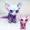 3D Printed Siamese Cat Movable Joint Fidget Toy Stress Relief Decompression Desktop Ornament Kid Figure Toy