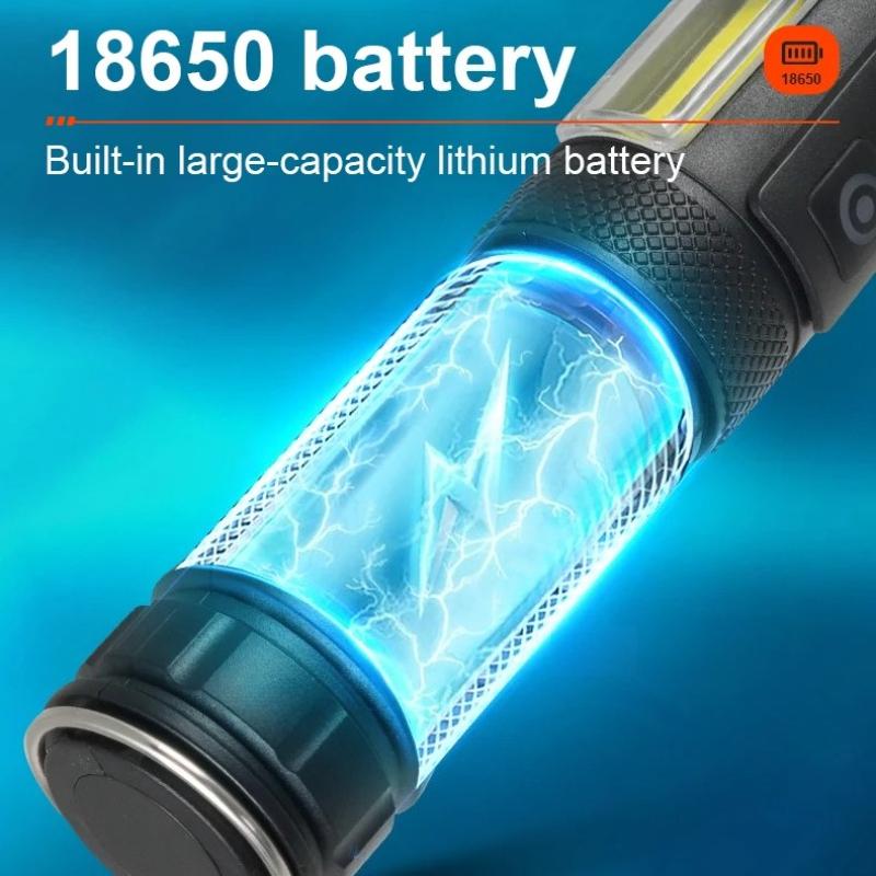 High Powerful LED Flashlights Long Range 1500M Super Bright Torch Light Type-C Rechargeable Waterproof Outdoor Camping Lamp
