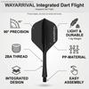 WayArrival darts flight shaft integrated set of 3 2BA standard durable precision molded 90 degree retention screw loosening prevention beginner
