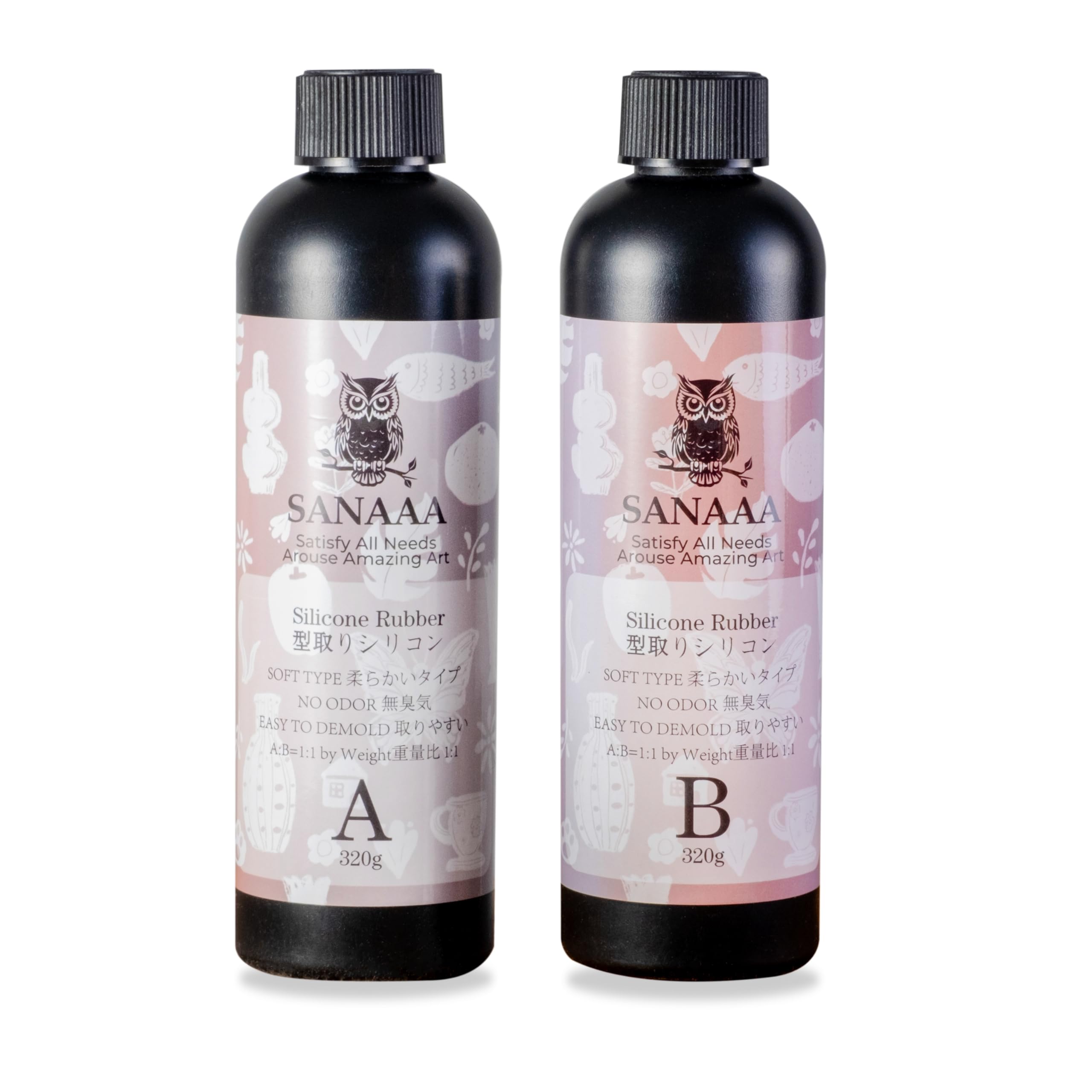 

SANAAA Molding Silicone, Hardness 5A, for DIY and Resin Molds (320+320g)