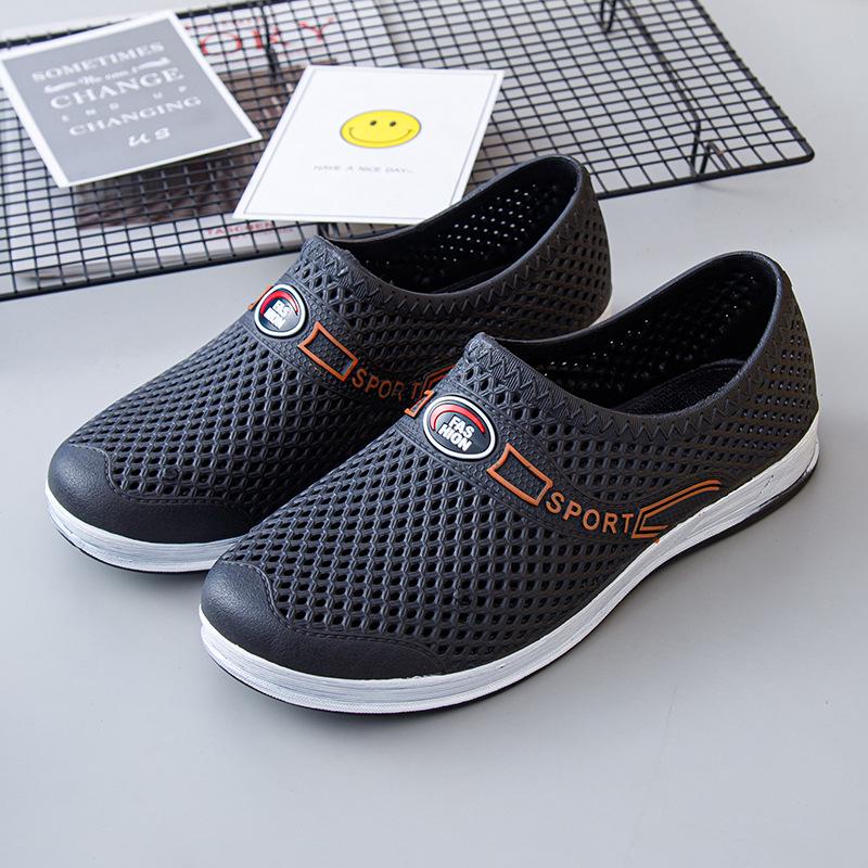 

Мужские летние дышащие сандалии-сетка с закрытым носком и мягкой толстой подошвой Size 43 (Runs Small) чёрный