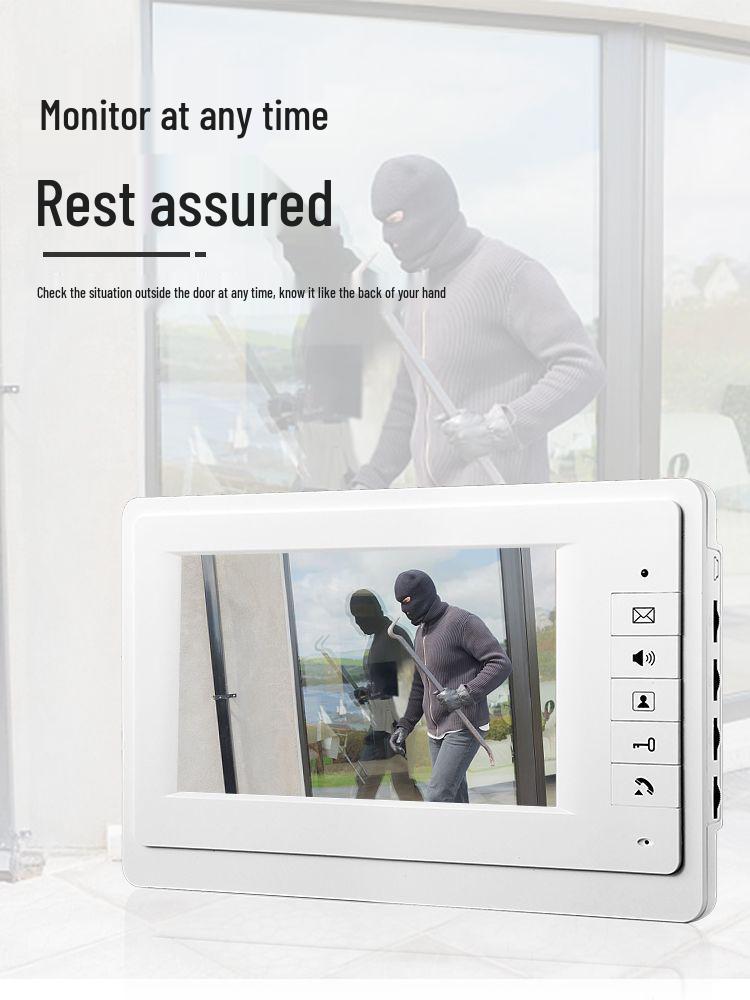 7-inch HD Wired Visual Intercom Doorbell for Home Monitoring and Smart Villa Access Control System