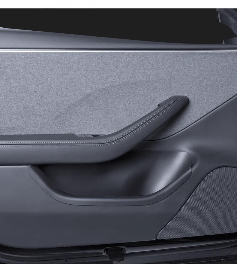 Velour-Padded Protective Liners for Tesla Model 3 Door Compartments