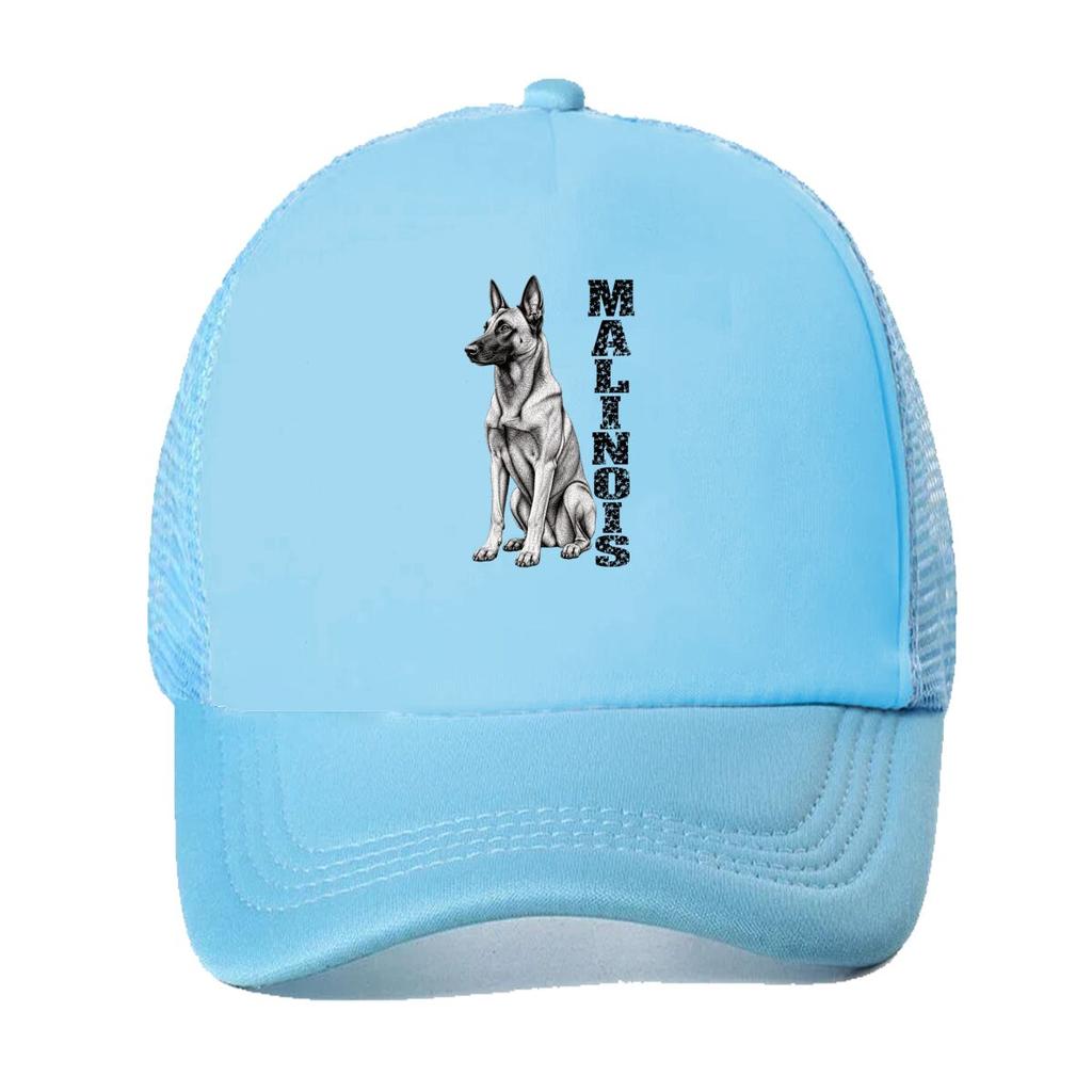 Distressed Malinois Vertical Typogra Mesh Baseball Cap For Womens Unisex FeUnisex Beach Dad Hat Hip Hop