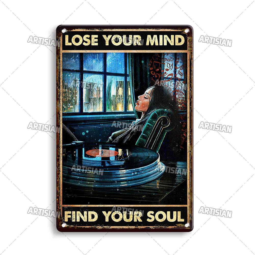 Artisian Music Metallschild Vinyl Blechposter Instrument Dekorative Platte Wanddeko Garage Bar Pub Club Hotel Café Küche Zuhause