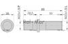 Double-sided Bolt M20x1.5L Left D50 Trailer
