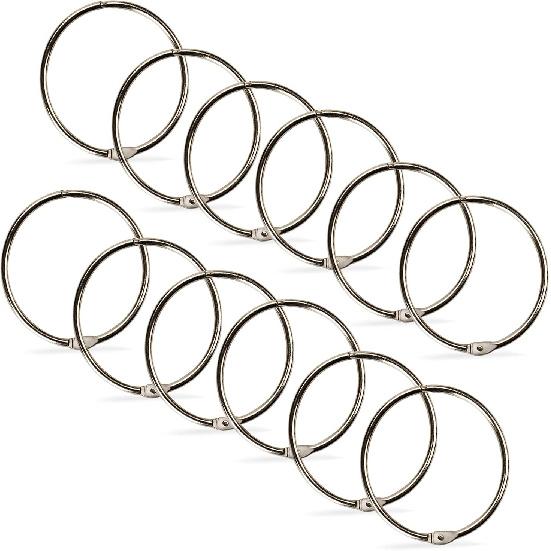 Металлические кольца для переплета на 2 дюйма 12 шт кольца для книг кольца для бумаги для карточек-указателей флэш-карток блокнотов для школы дома или офиса 7700₽