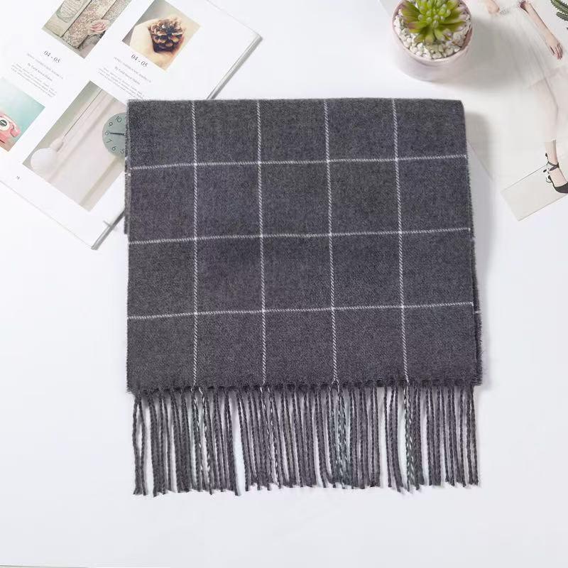 Écharpe Élégante à Carreaux Britanniques Sensation Cachemire pour Hommes & Enfants - Châle Chaud & Snood Automne/Hiver