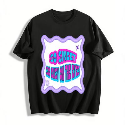 Y2K Retro Sweet Cool Style Printed T-shirt Women Casual Loose Crewneck Top With Fun Letters Pure Cotton T-shirt