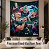 Custom Text Tapestry Erling Haaland Print Wall Tapestry Indoor Living Room Wall Decor