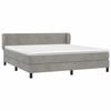 3127565 vidaXL Divan Bed and Mattress Light Grey 180x200cm Velvet