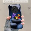 Small pebble flowers For Redmi Note 14 Pro+ 13 Pro 8 9 9S 12S 10 Pro 11 12 13C 14C A3 12 13 K60 Ultra Black Glass Phone Case