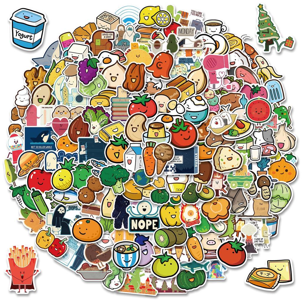 Fruit and Vegetable Stickers Children's Educational Stickers Fruit Stickers Fun Stickers Waterproof Stickers