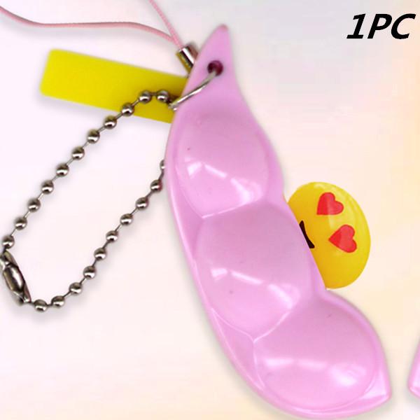 Fidget Toys Decompression Edamame Toys Squishy Squeeze Beans Keychain Cute Stress Adult Toy Rubber Girls Boys Xmas Gift