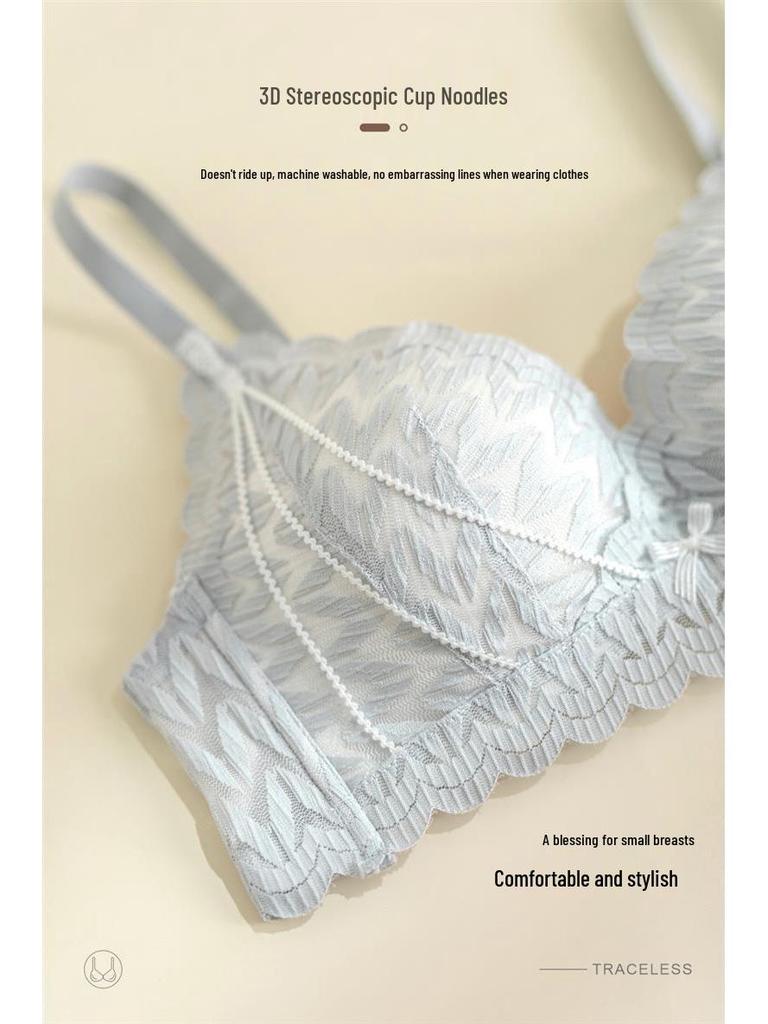 Krajková tenká spodní prádlo Pure Desire - Podprsenka s křížovým košíčkem pro zvětšení malých prsou