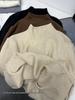 Retro Dark Green Miu-Style Stand Collar Knit Sweater for Women - Cozy and Warm Autumn/Winter Top