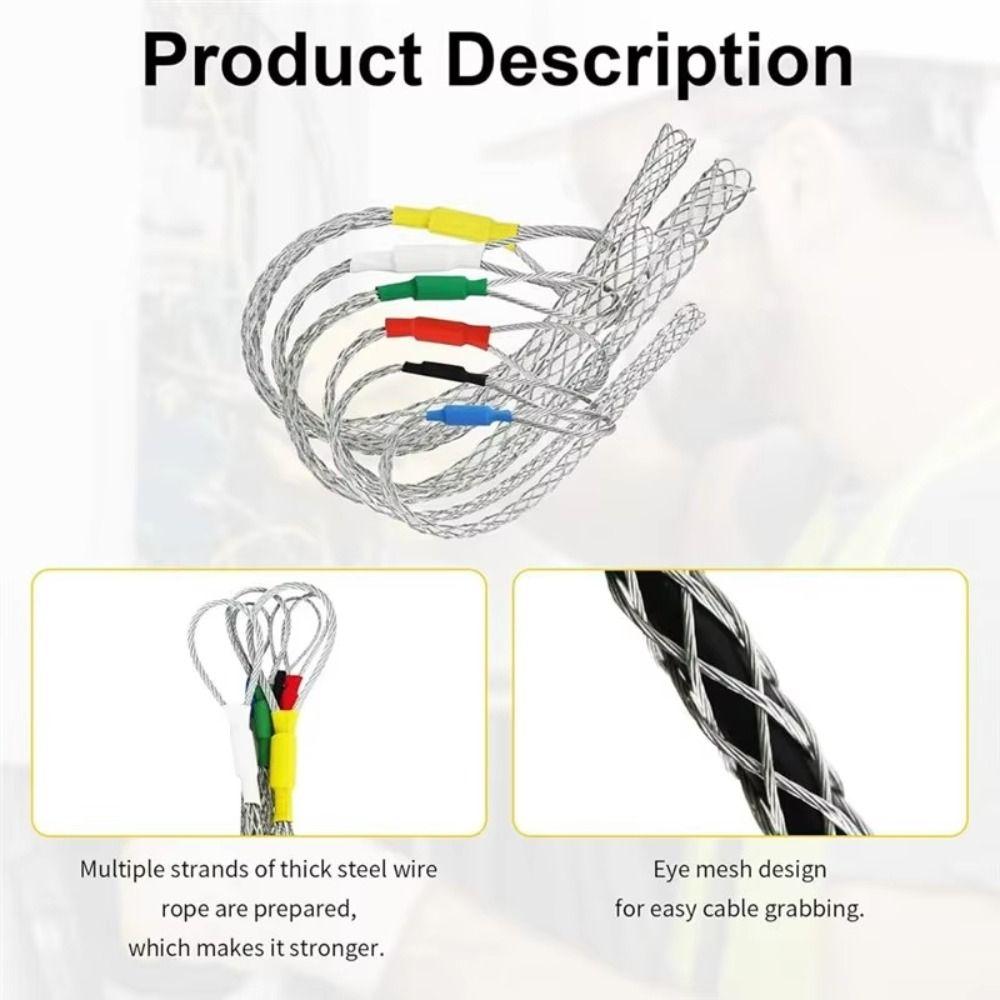 Galvanized Metal Cable Pulling Socks Steel Mesh Mesh Puller Grips Cable Puller Accessories Parts